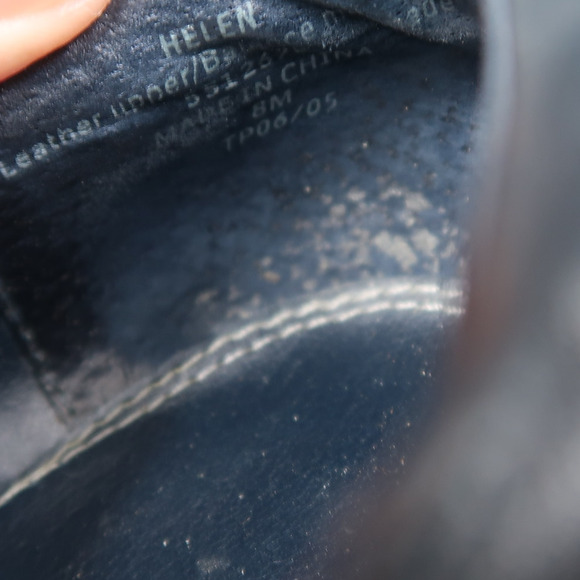 Liz Claiborne Flex Shoes Womens 8 Block Heel Loafer Leather Chunky Comfort Blue - Picture 13 of 13